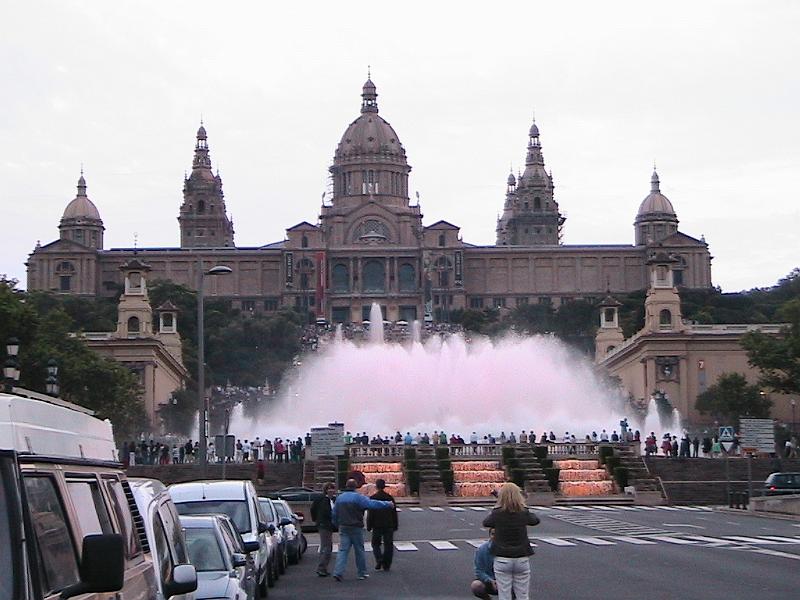 IMG_4579.JPG - National Art Museum of Catalonia: fountain show