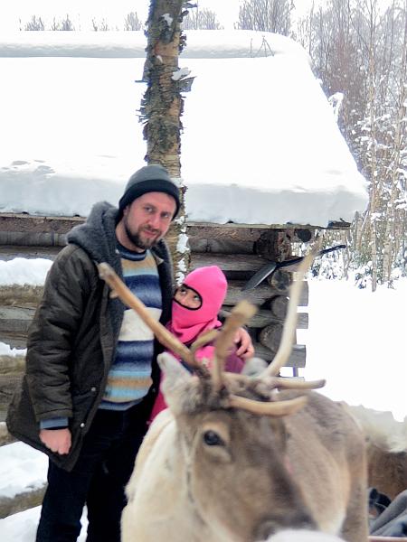 Finland0194.jpg - Reindeers sleigh ride