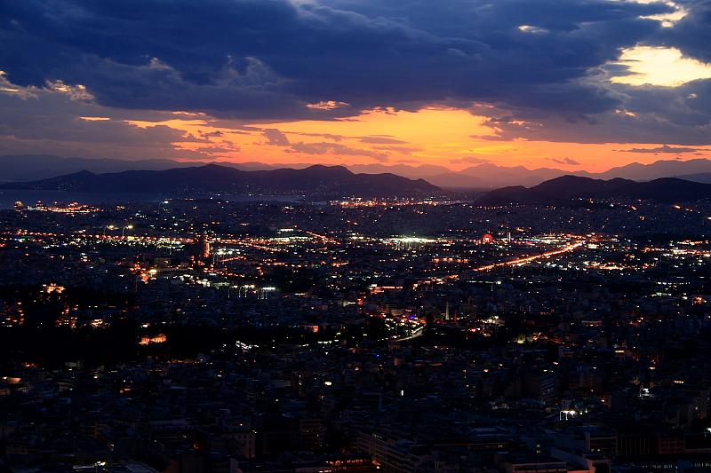 greece0149.JPG - Sunset on the Lykavittos Hill