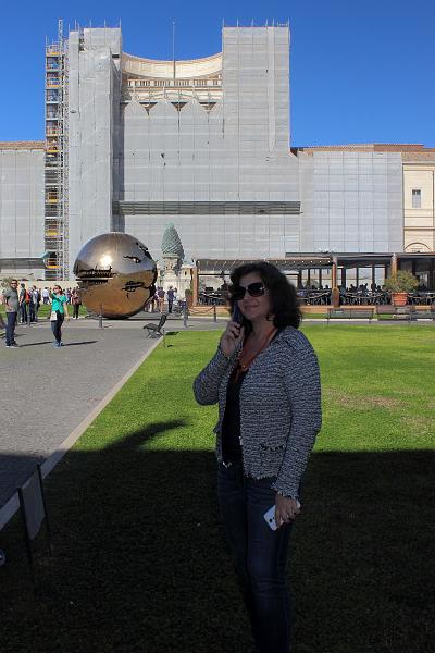 italy0407.JPG - Golden Globe - Sphere within a Sphere in the courtyard of the Vatican museums 