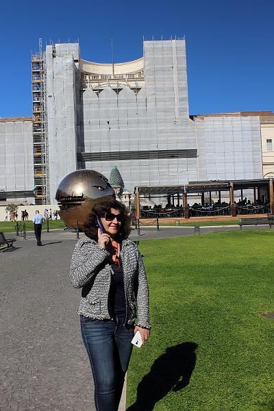 italy0408.JPG - Golden Globe - Sphere within a Sphere in the courtyard of the Vatican museums 