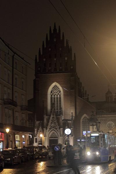 poland059.JPG - Holy Trinity Church in evening, Krakow