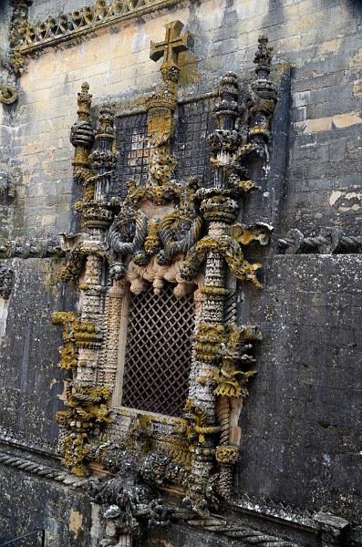 portugal062.jpg - Convent of Christ Chapter House window in Manueline style in Tomar 