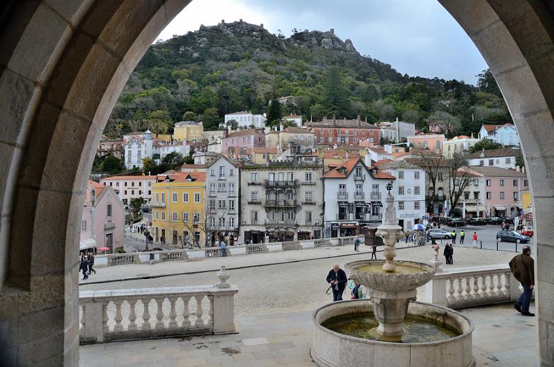 portugal164.jpg - View on a place in front of National Palace in Sintra 