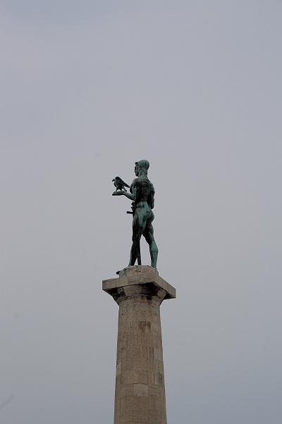 serbia8581.JPG - "Pobednik" ("The Victor"), Kalemegdan Fortress, Belgrade