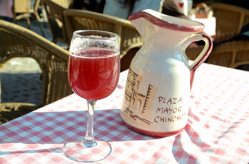 spain0065.jpg - Sangria in a cafe on the Plaza Mayor square