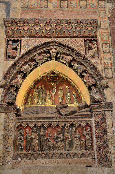 spain0122.jpg - Sarcophagi. Romanesque Cathedral of Salamanca