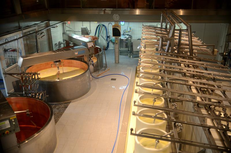 switz168.jpg - Production of Gruyere cheese at the cheese factory