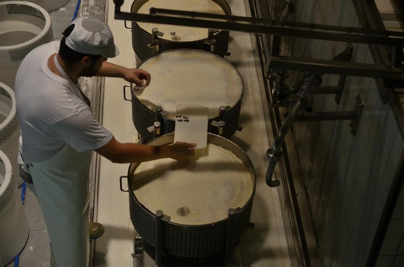 switz170.jpg - Production of Gruyere cheese at the cheese factory