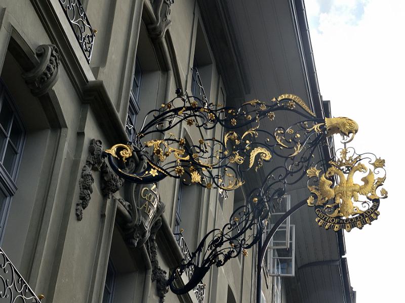 switz249.jpg - Sign on the Golden Eagle Inn, Bern